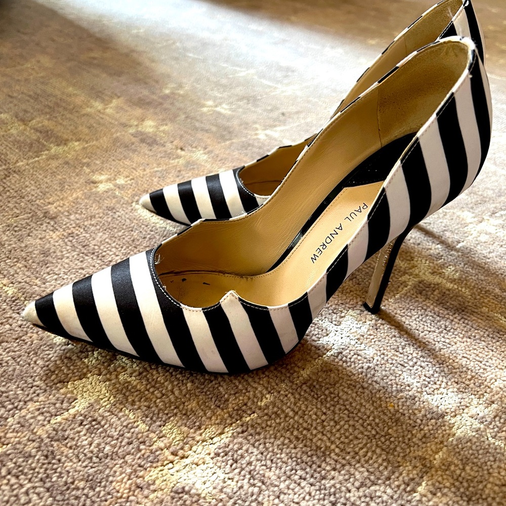 Paul Andrew Black and White Pumps